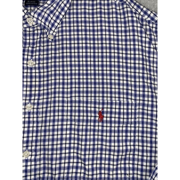 Ralph Lauren Blaire Men's XXL Checkered Long Sleeve Button Up Shirt Collared 2XL - Picture 2 of 10